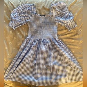 Everlily Blue and White Gingham Dress